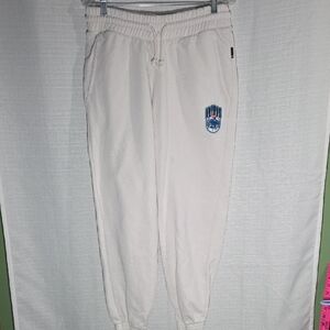 adidas Cream Track Pants with Logo